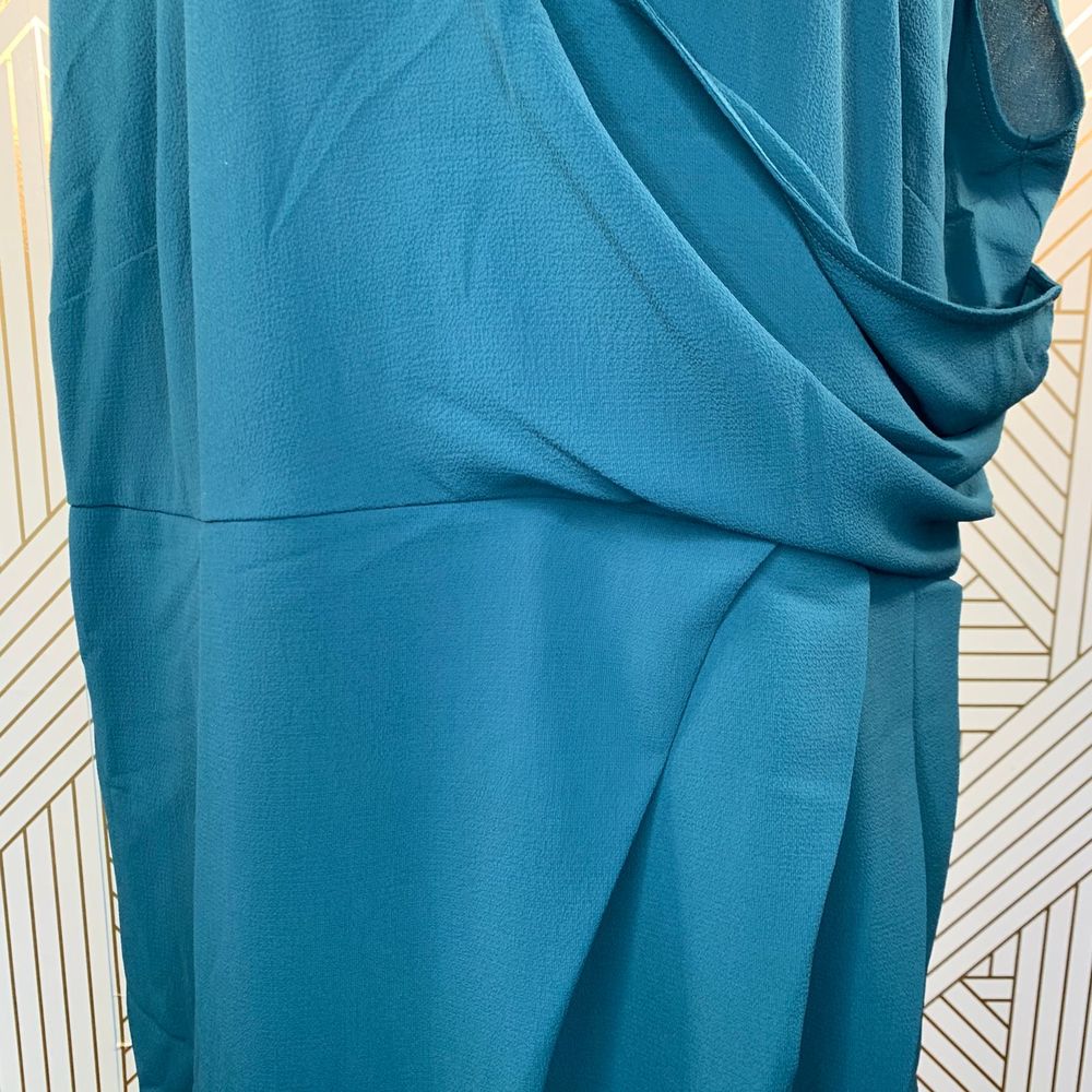 City Chic Classic Wrap Dress in Jade Green - Picture 4 of 9